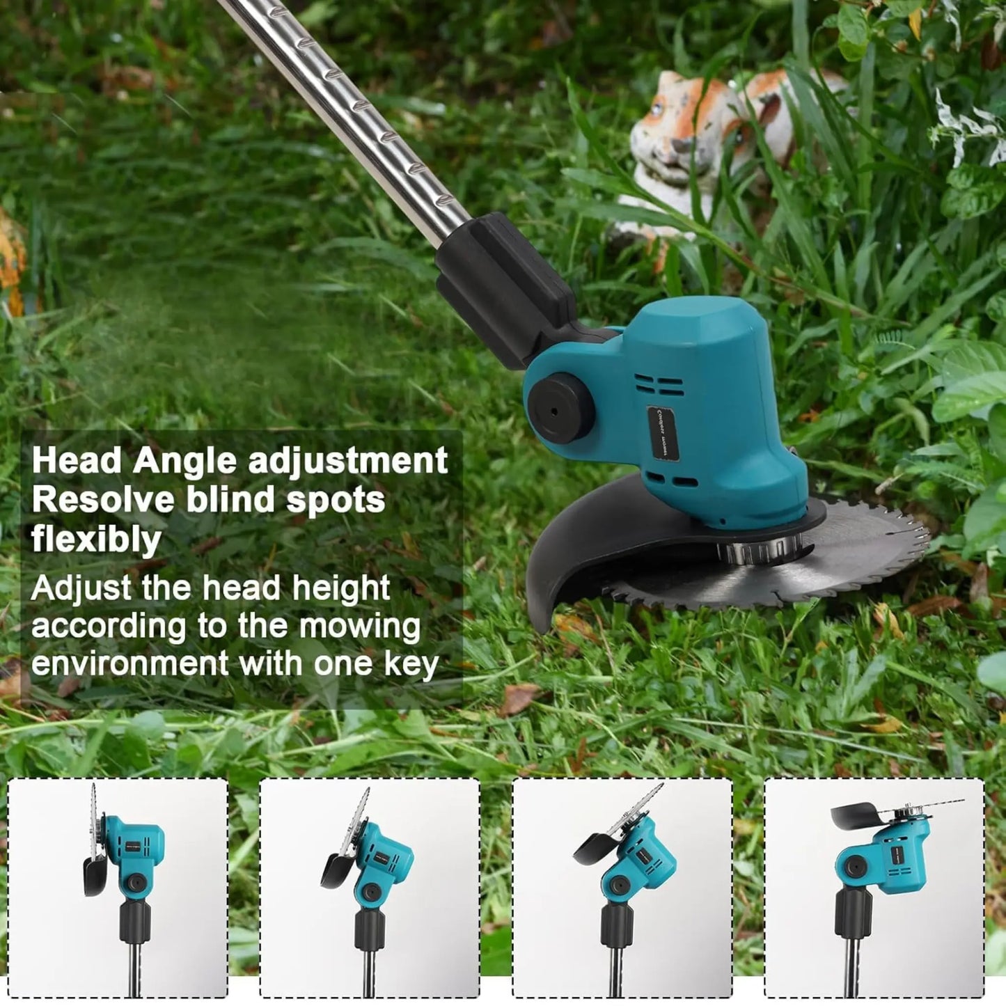 Zauryx G1 Grass Trimmer – Cordless Lawn Mower for Home Garden (FREE Battery & FastCharger)