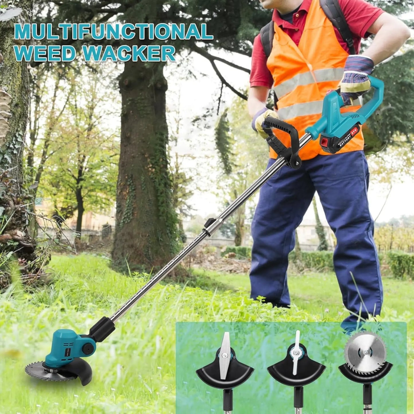 Zauryx G1 Grass Trimmer – Cordless Lawn Mower for Home Garden (FREE Battery & FastCharger)